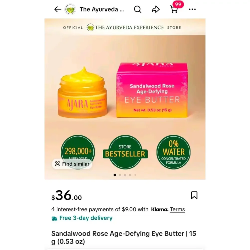 Sandalwood Rose Age-Defying Eye Butter | 15 g (0.53 oz)